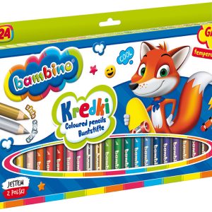 Kredki 24-kol.15 cm Jumbo drew. Bambino, St.Majewski