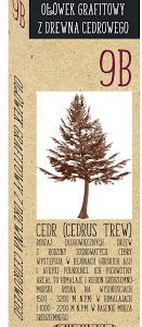 Ołówek 9B z drewna cedrowego CedrLove, St.Majewski