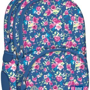 Plecak 4-komorowy BP7 flowers navy blue, St.Right, St.Majewski