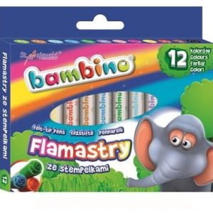 Flamastry ze stempelkami 12 Kol. Bambino Standard, St.Majewski