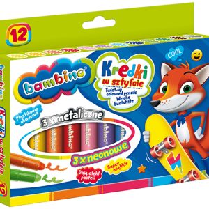 Kredki w sztyfcie 12-kol. Bambino Standard, St.Majewski