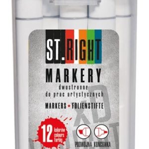 Markery 12-kol. do prac artystycznych St.Right , St.Majewski