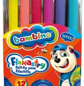 Flamastry 12-kol. w pudełku plastikowym standard, St.Majewski