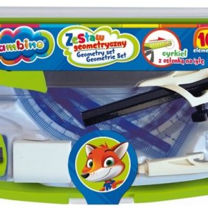 Zestaw geometryczny 10-el. z cyrklem standard, Bambino