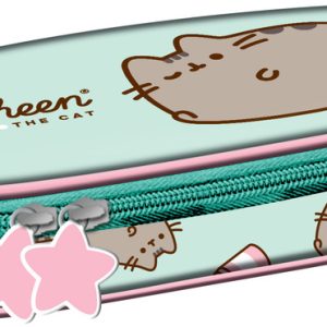 Piórnik saszetka usztywniona z wewnętrzną klapką Pusheen mint, St.Majewski