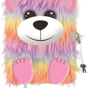 Pamiętnik z kłódką 3D włochacz A5 96k My Little Friend Rainbow Bear, St.Majewski
