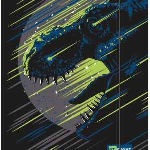 Teczka z gumką A4 St.Right Dinosaur-300g/m2, St.Majewski