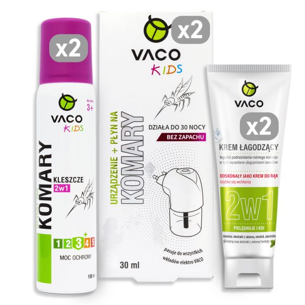 Zestaw dla Dzieci na Komary i Kleszcze VACO KIDS aż 6 produktów