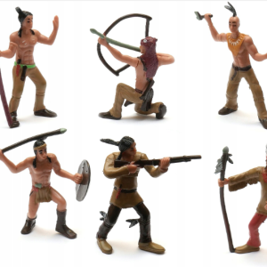 Indianie - figurki 6szt. żołnierzyki dziki zachód 8cm