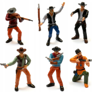 Kowboje - figurki 6szt. żołnierzyki dziki zachód 8cm