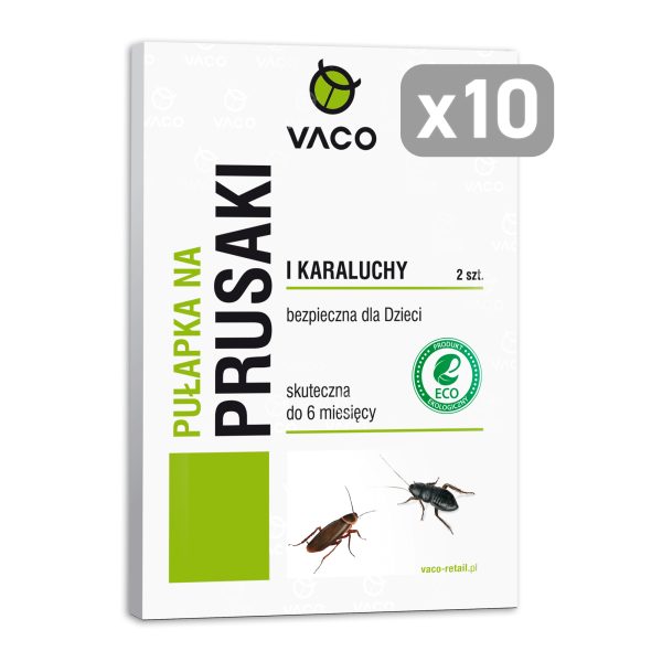 Zestaw 10x Pułapki na Prusaki i Karaluchy VACO - 20 sztuk pułapek