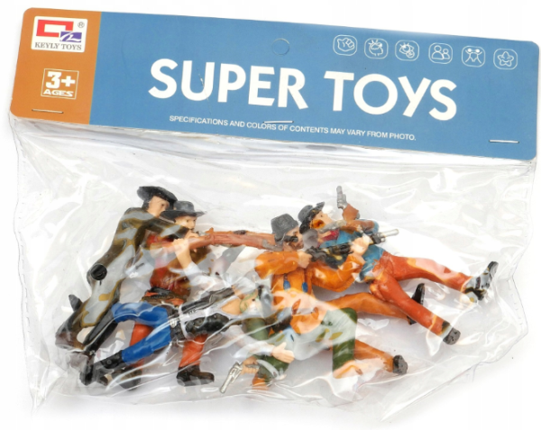 Kowboje - figurki 6szt. żołnierzyki dziki zachód 8cm - obrazek 2