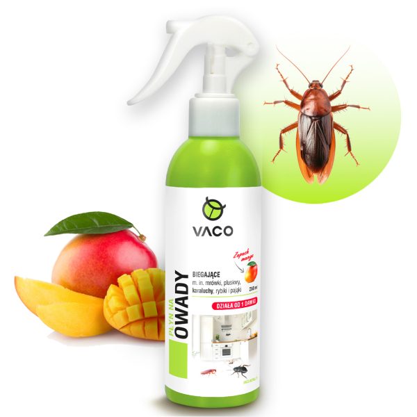 Zestaw 3x Vaco płyn na karaluchy i prusaki 250 ml Mango - skuteczne rozwiązanie dla zwalczania insektów - obrazek 2