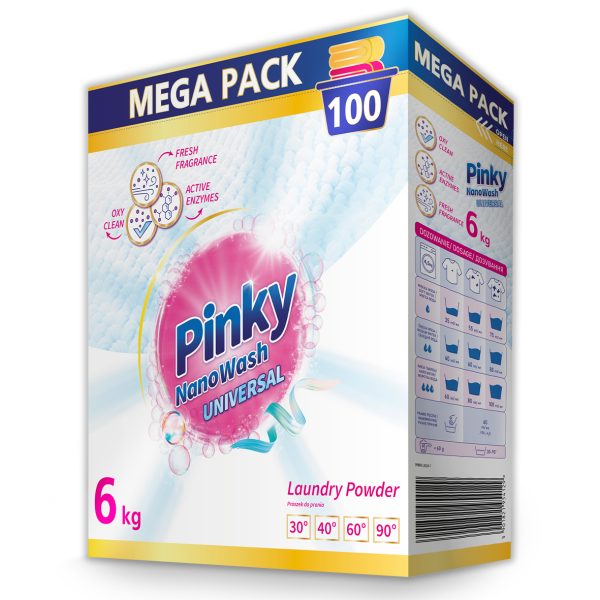 PINKY NanoWash Universal - Proszek do prania uniwersalny (100 prań) 6kg - obrazek 2