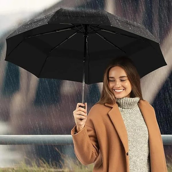 PARASOL AUTOMATYCZNY AUTOMAT DUŻA PARASOLKA SKŁADANA XXL MOCNA + POKROWIEC - obrazek 2