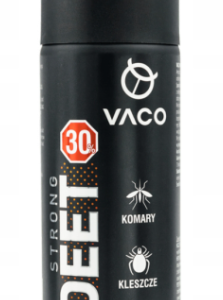 Spray na komary kleszcze meszki odstraszacz Vaco 170ml Strong Deet 30%