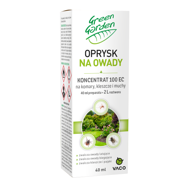 Koncentrat 100 EC do oprysku na komary, kleszcze i muchy - 40 ml VACO GREEN GARDEN - obrazek 2