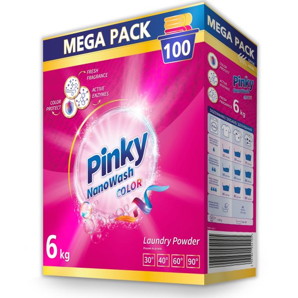 Pinky NanoWash Color - Proszek do prania tkanin kolorowych (100 prań) 6kg - obrazek 2
